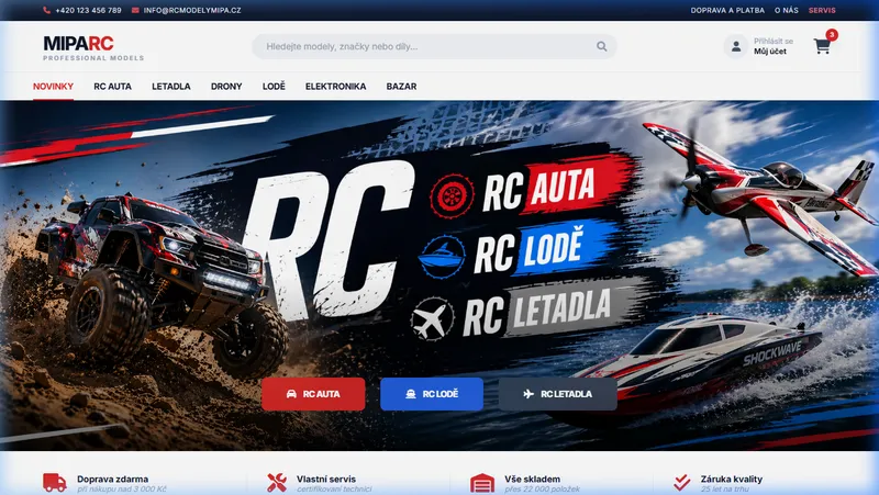 MIPA RC Modely – po redesignu