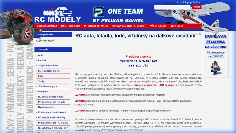 MIPA RC Modely – před redesignem